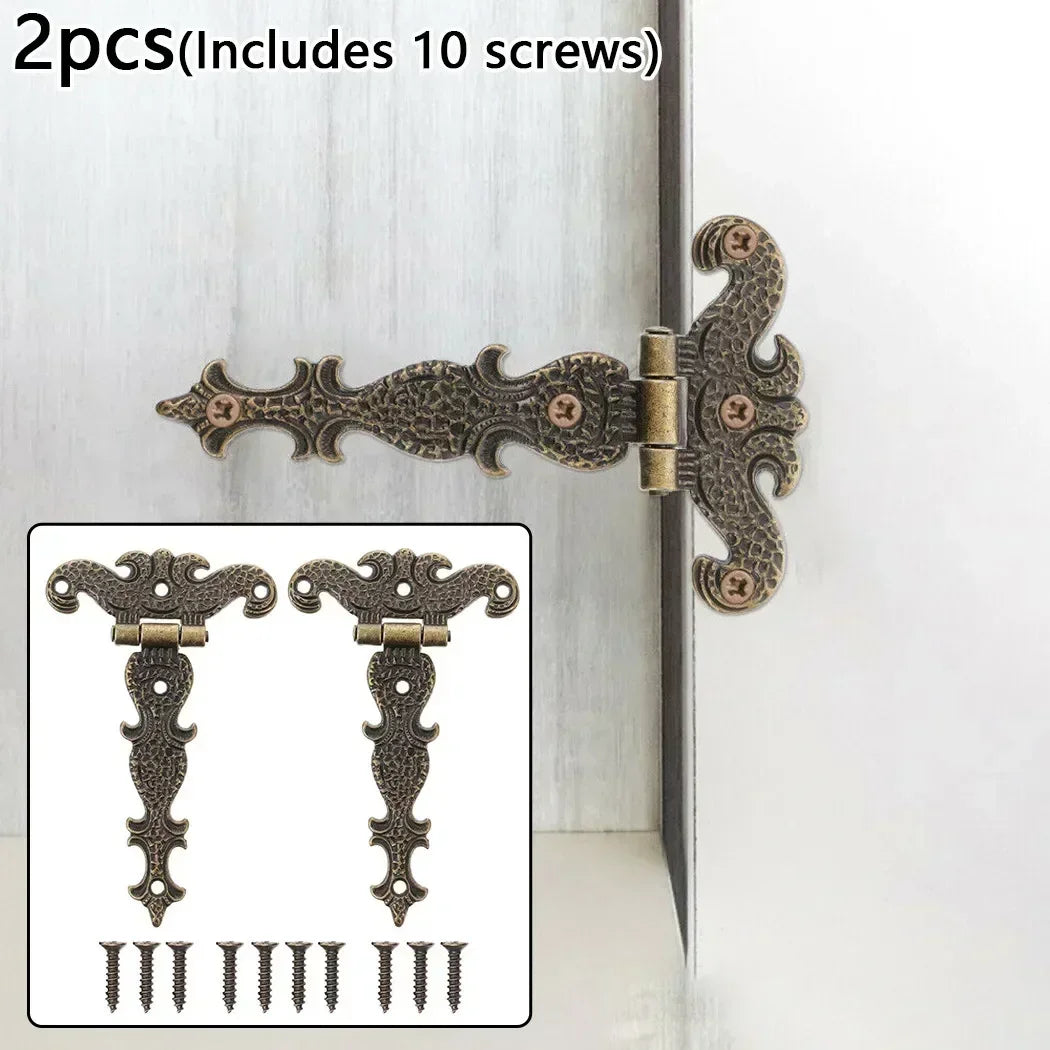 2er Set Antike Möbel Scharniere aus Bronze Zinklegierung langlebig