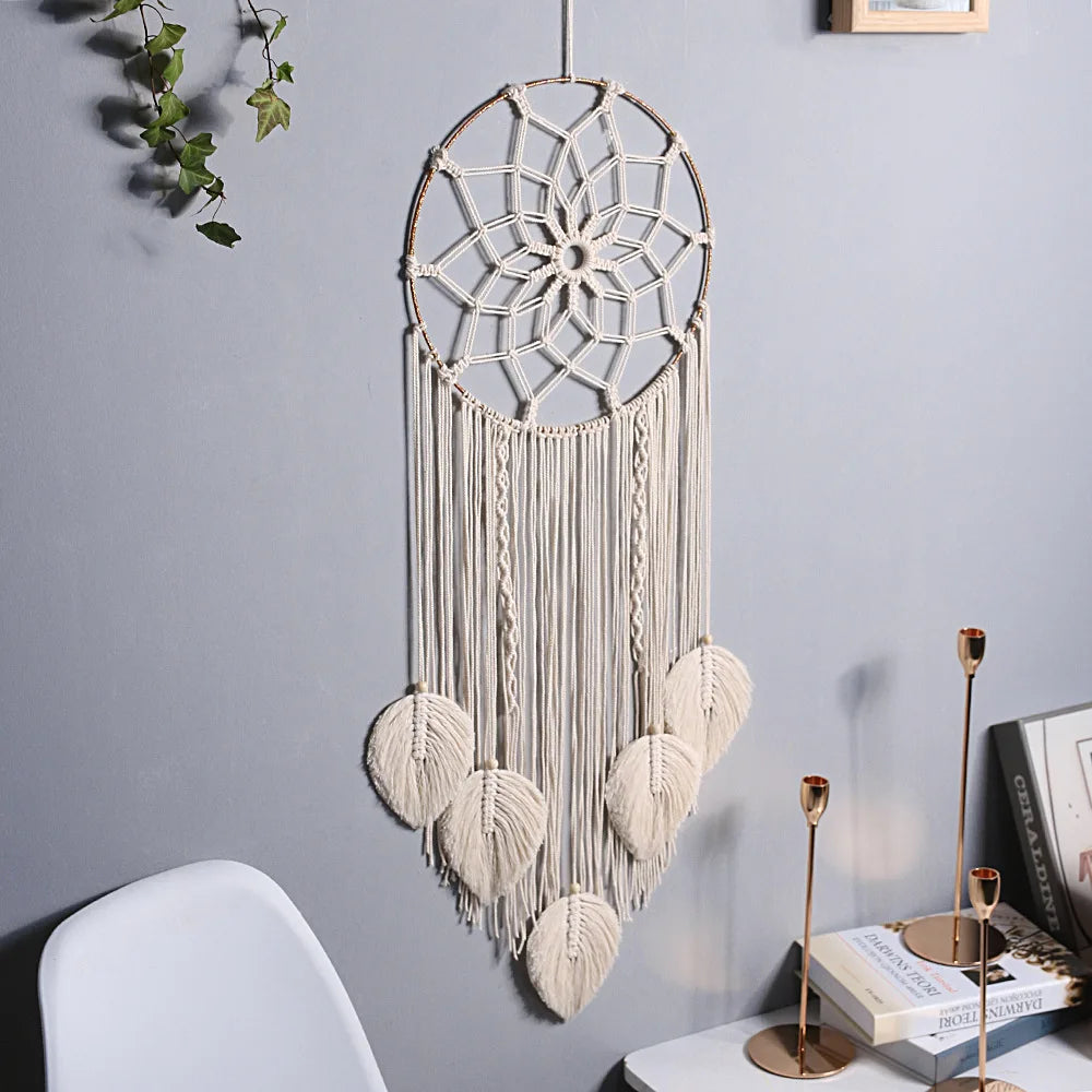 Baum des Lebens Traumfaenger Makramee Boho Wandbehang fuer Zuhaus