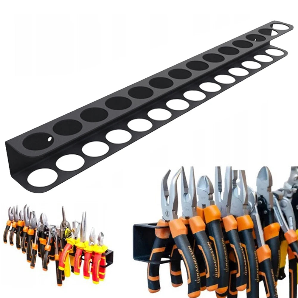 Platzsparend - Robust: Schwarzer Schraubendreher-Organizer für 14 Werkzeuge