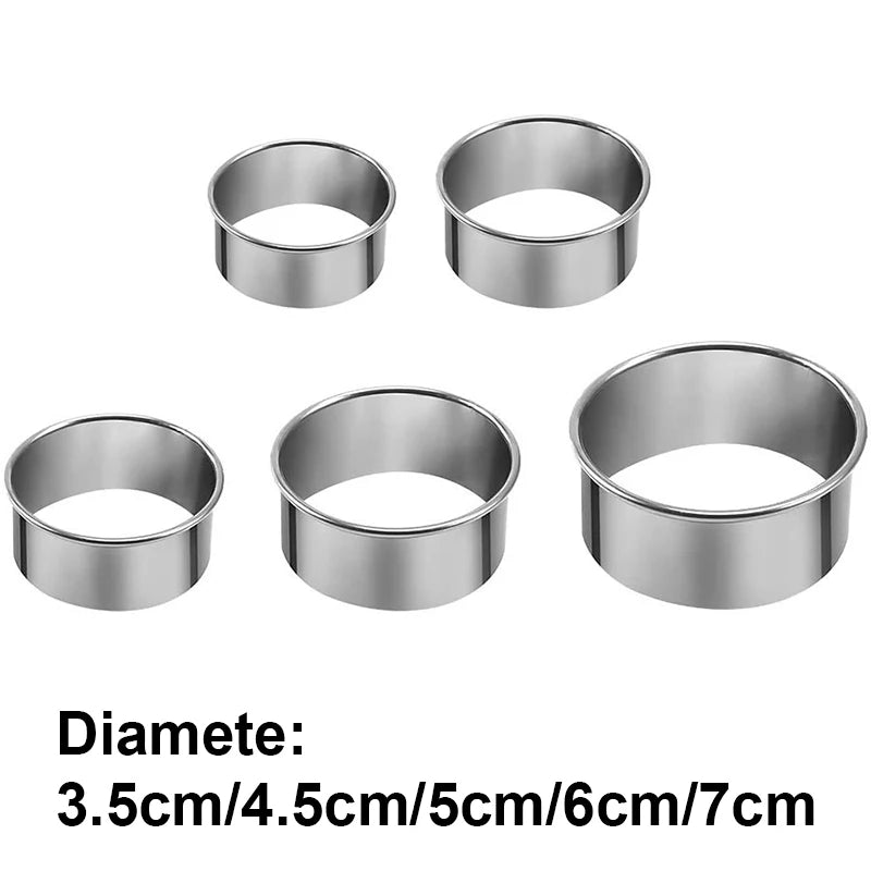 5 teiliges Edelstahl Keks und Knödel Ausstecher Set