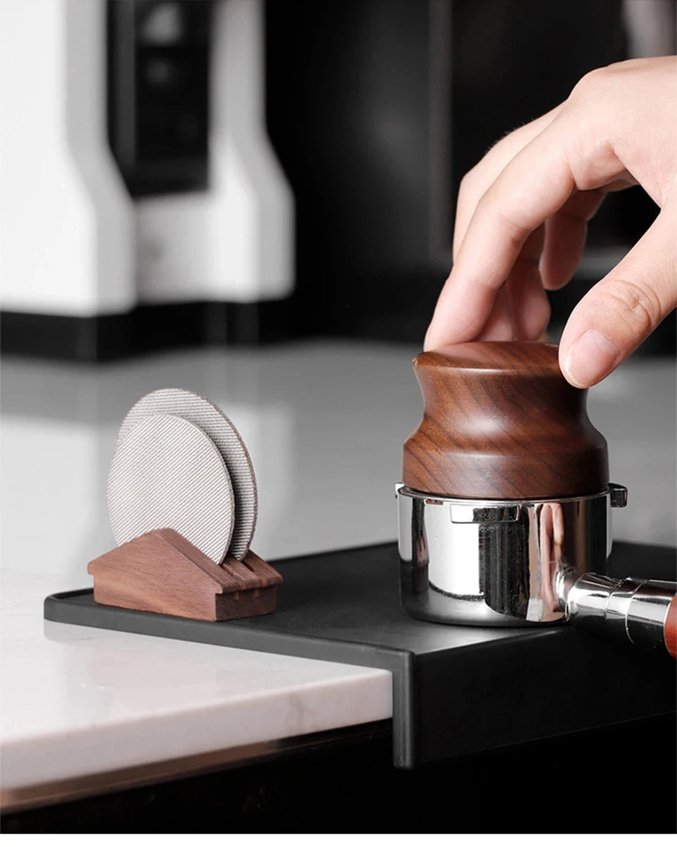 Wiederverwendbarer Holz Kaffeefilterhalter für Espresso Siebträger