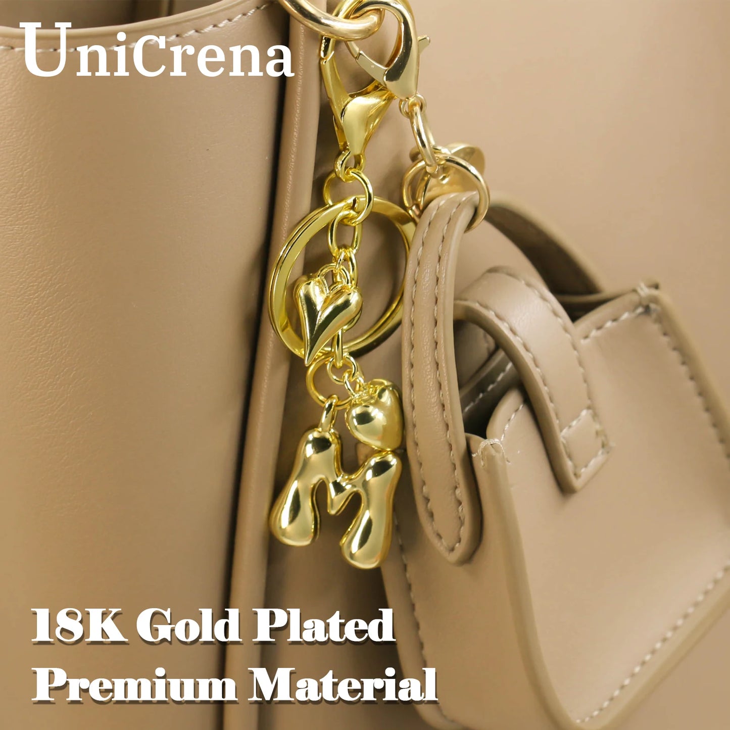 Personalisierbarer Blasenbuchstaben Schlüsselanhänger für Damen