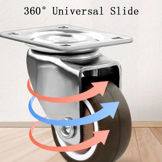 4x Universal Lenkrollen für Möbel, Stühle, Tische – Geräuschlos, Bremse