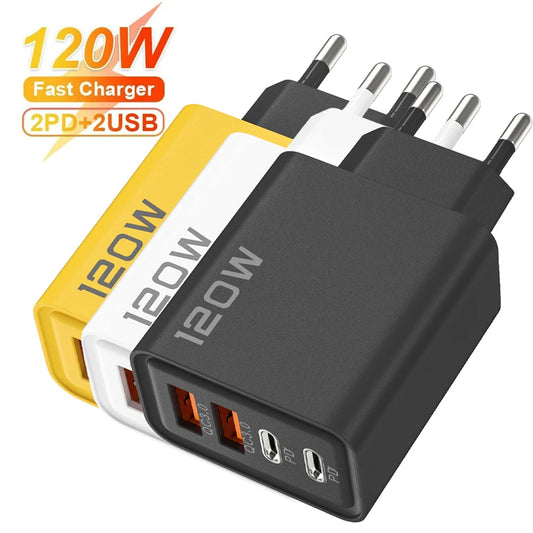Leistungsstarkes 120W Schnellladegerät USB C PD für Mobilgeräte
