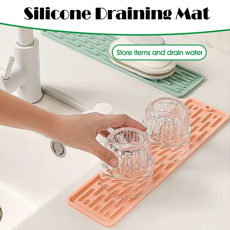Rutschfeste Silikon Abtropfmatte für Küchen Arbeitsplatten und Bars