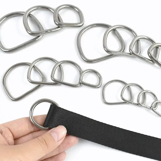 Edelstahl D-Ring Schnallen für Taschen Gurtband DIY Zubehör 2/5/10 Stück