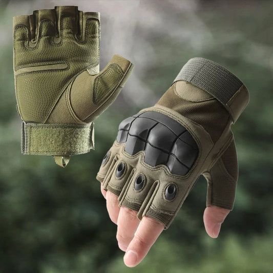 Taktische Softshell Handschuhe Halbfinger Rutschfest für Outdoor Sport