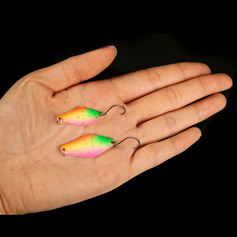 LETOYO UV Leuchtender Löffel Köder Rhombus 2,5g bis 4g für Forelle und Barsch-Yabubest - Home & More