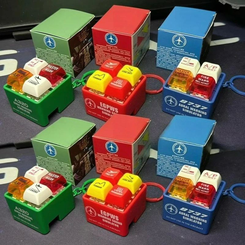 Tragbarer Flugzeug Notfall Sound Simulator Schlüsselanhänger aus Kunststoff-Yabubest - Home & More