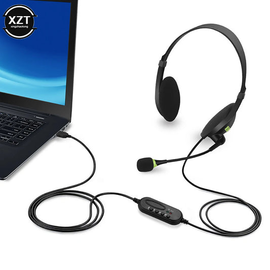 Kabelgebundene 3,5 mm Headset Kopfhörer mit Mikrofon und Noise Cancelling