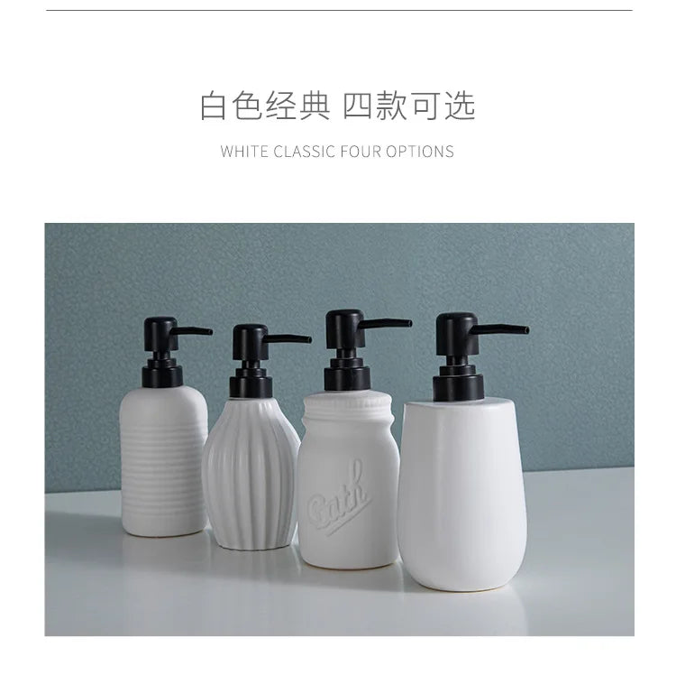 Keramik Flüssigseifenspender für Shampoo und Duschgel