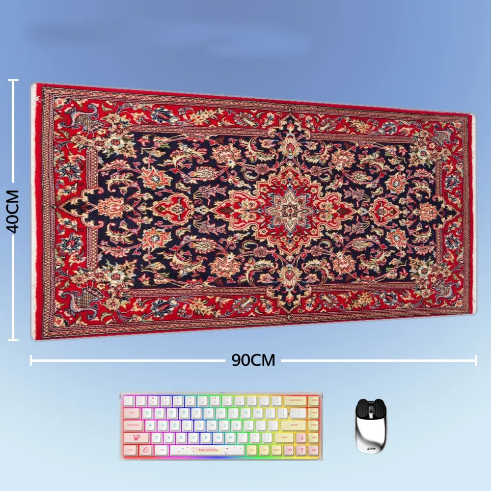 Großes XXL Mauspad mit persischem Design Naturkautschuk rutschfest