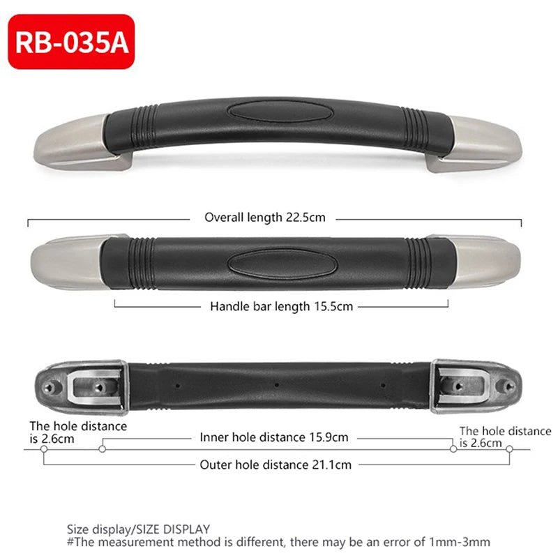 Robuster Ersatz Griff für Koffer und Reisetaschen aus Metall