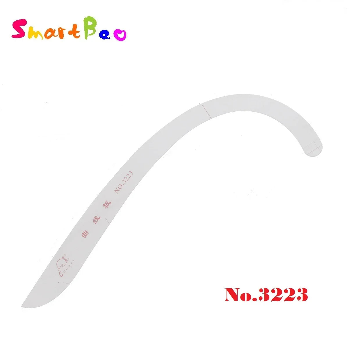 Mini gebogenes Lineal für Nähen und Textildesign aus Kunststoff