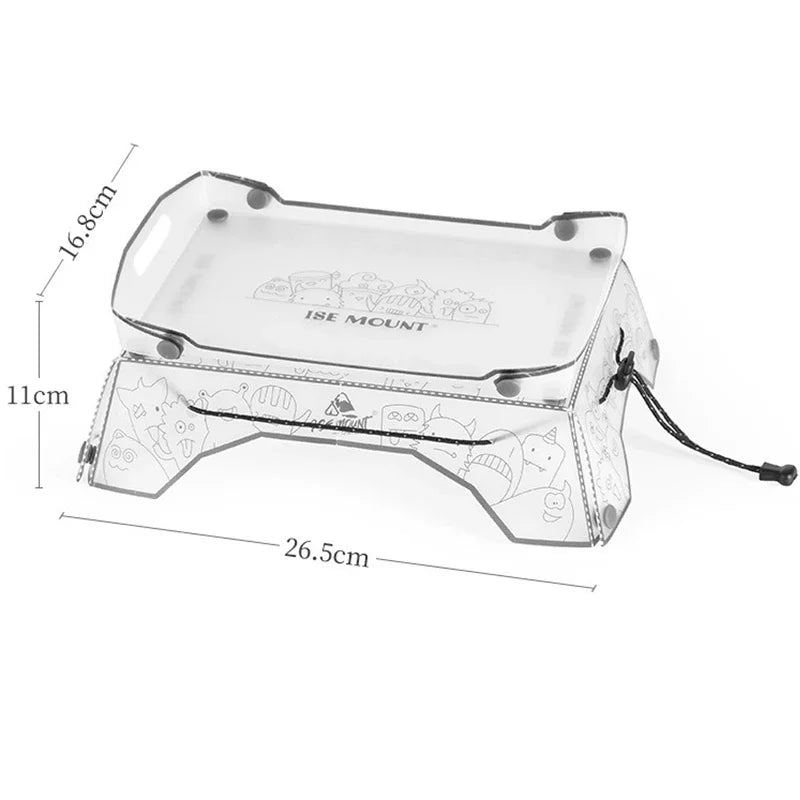 Tragbarer faltbarer Mini Campingtisch mit 2 in 1 Funktion für 3 Personen