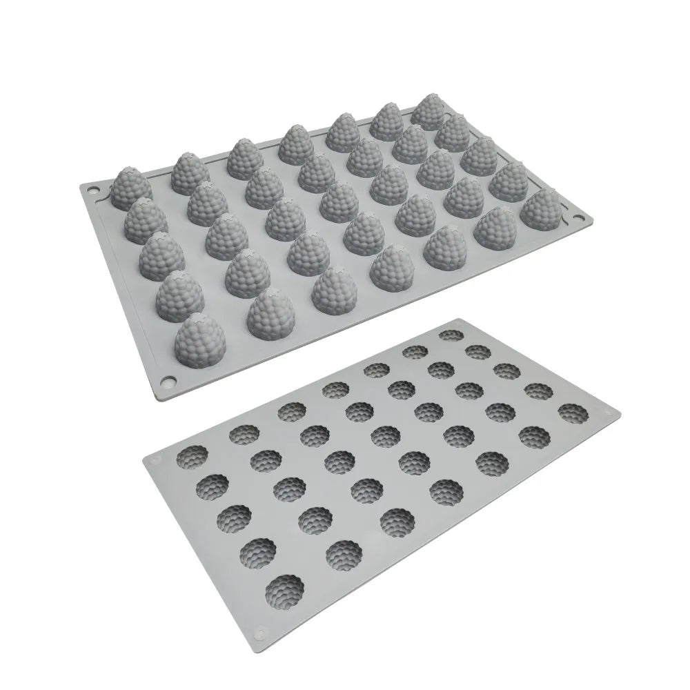 Kreative 35-Zellen Himbeer-Silikonform – Flexibel, hygienisch - langlebig für Fondant