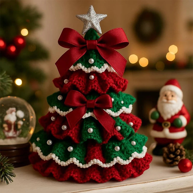 DIY Mini-Weihnachtsbaum Häkelset für einfaches handgefertigtes Dekor