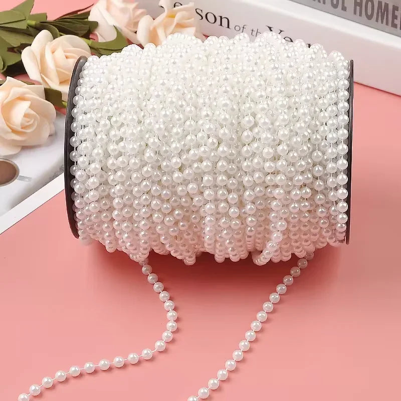 Elegante 5m Faux Perle Girlande 3-8mm – Perfekt für DIY Hochzeit - Party