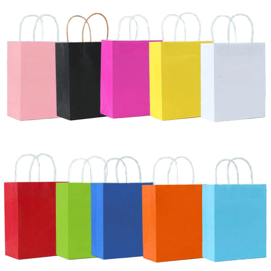 Papier Geschenktüten mit Griffen – 10 Farben, versch. Größen für Feiern