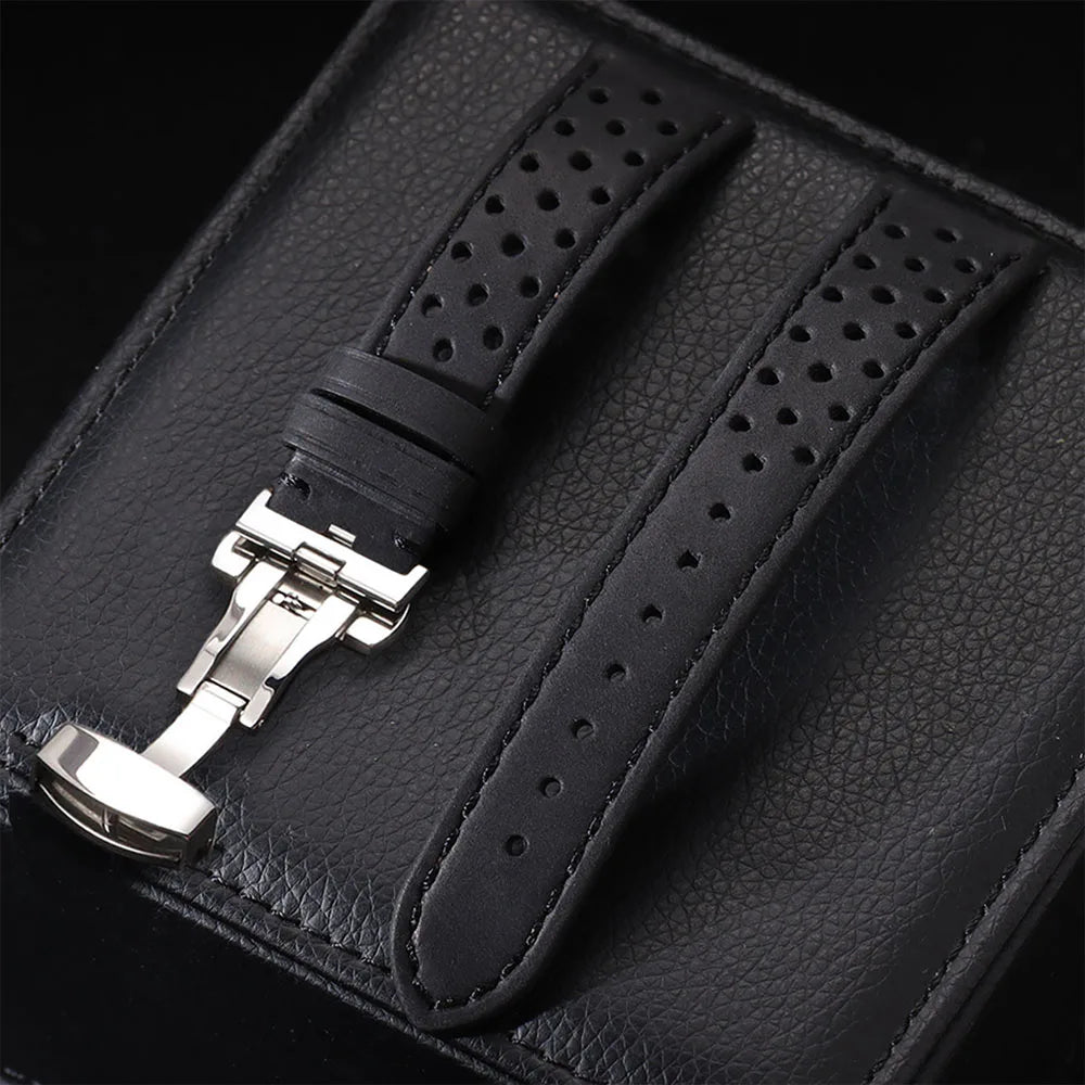 Vintage Uhrenarmband aus echtem Rindsleder in drei Breiten