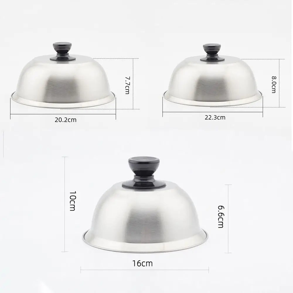 Edelstahl Abdeckung für Bratpfanne Grill Burger Sandwich Deckel 16 20 22cm