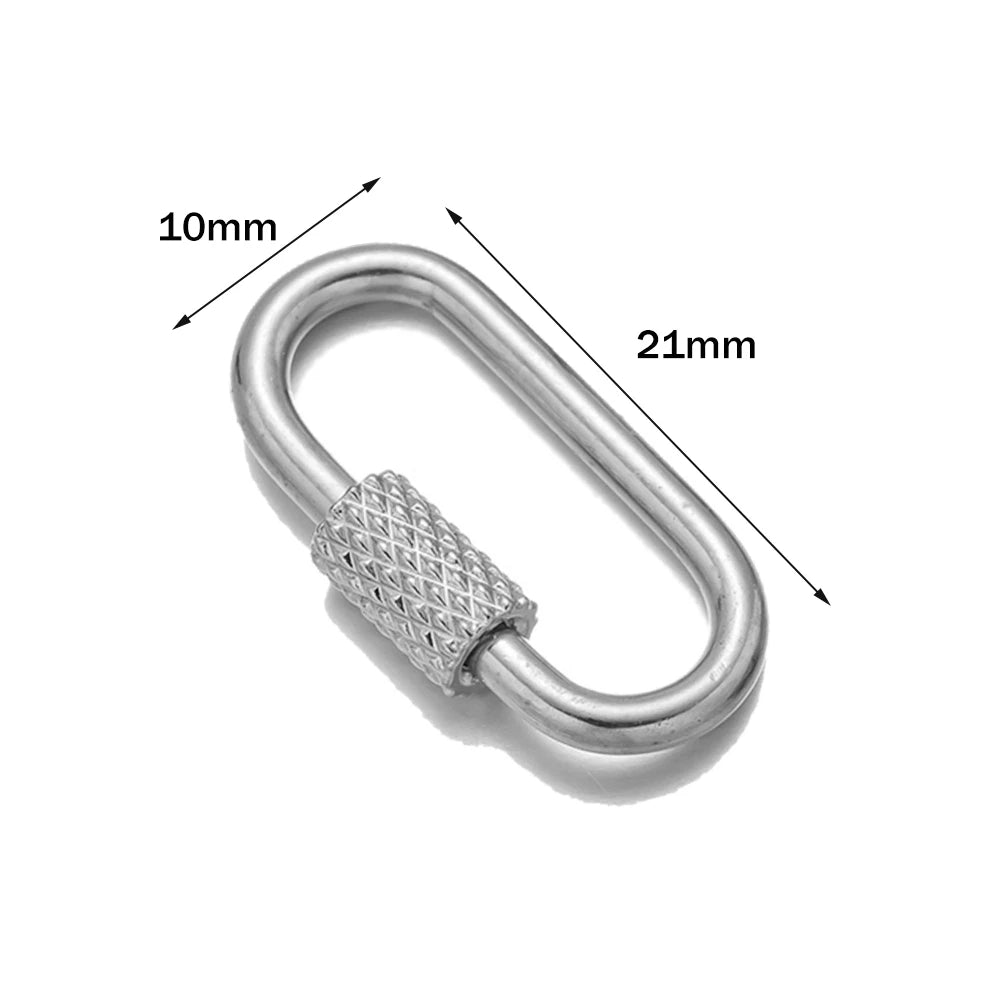 5er Set goldene Schraube Karabiner aus Edelstahl für Schmuck DIY