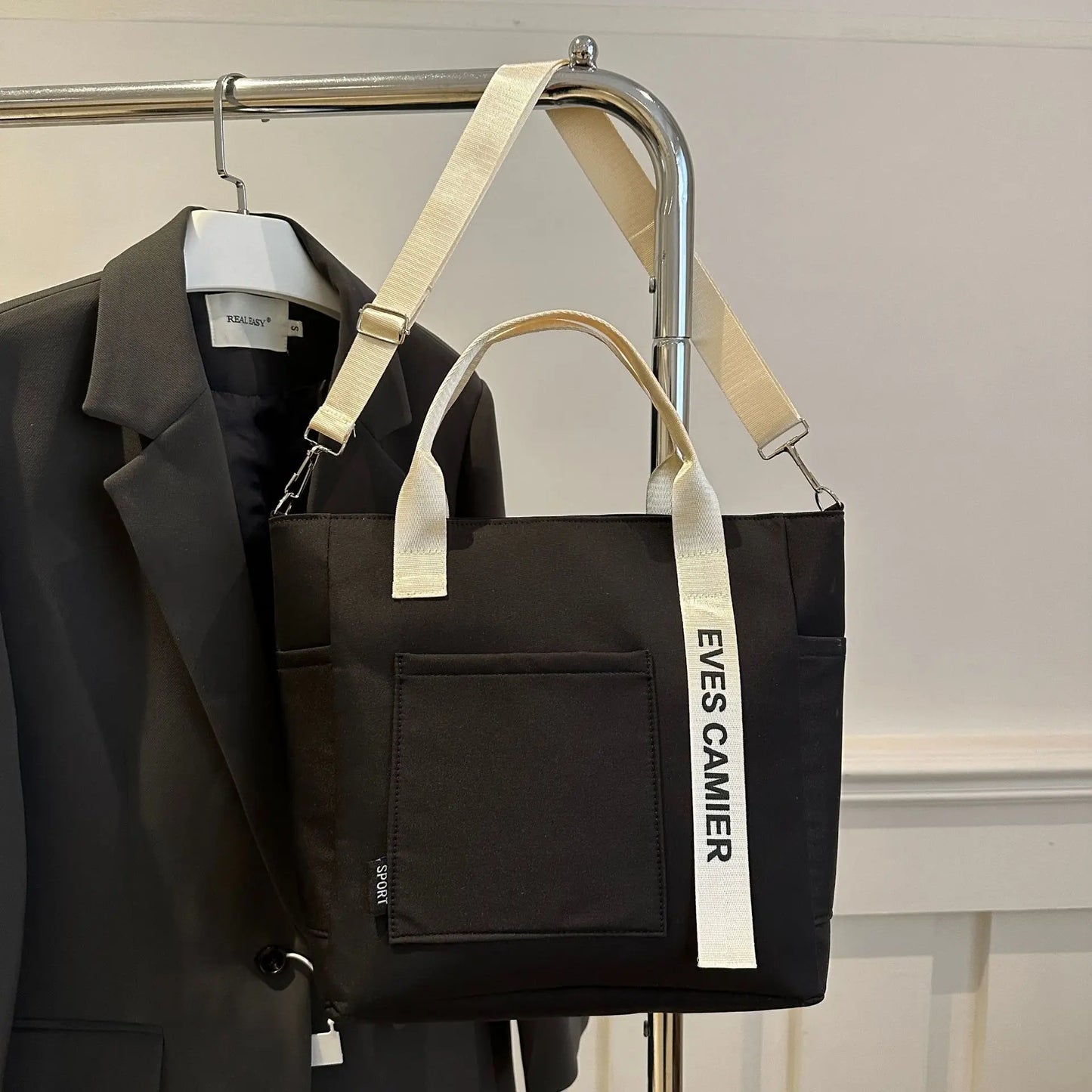 Nylon Damen Handtasche Campus Student Tote Wasserdichte Schultertasche