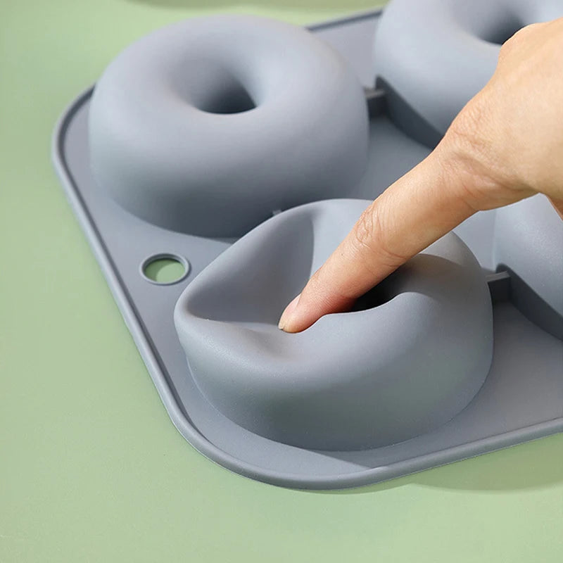 6 Löcher Silikon Backform Antihaft Donut Formen für Muffins und Cupcakes