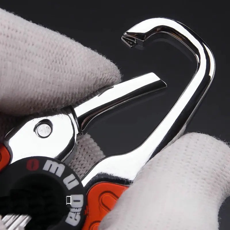 Robuster Edelstahl-Schlüsselbund 3er Set mit Karabiner – Sicher - Vielseitig
