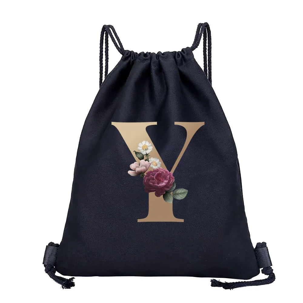 Leichter Kordelzug Rucksack aus Canvas 40x35 cm für Sport - Reisen