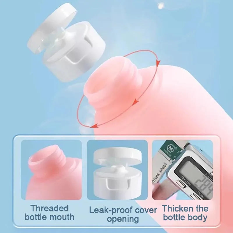 60ml Silikon Reise Flaschen Set Nachfüllbare Flugzeug Shampoo Flaschen