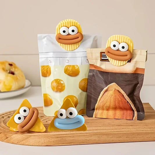 Kreative Cartoon Clips für Frischhaltebeutel wiederverwendbar 6 Stück