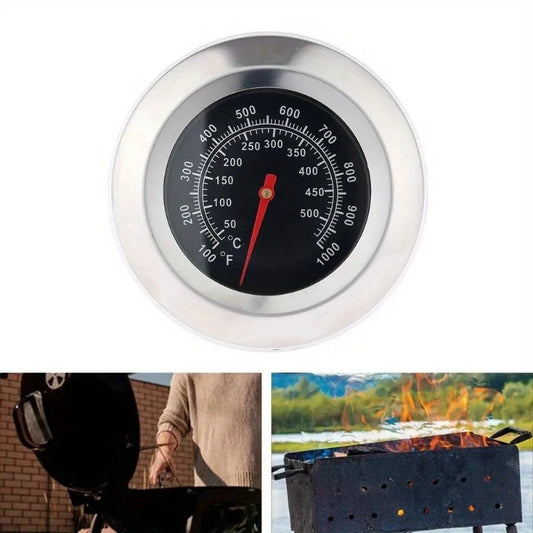 Edelstahl Grillthermometer mit Temperaturanzeige für präzises BBQ Kochen
