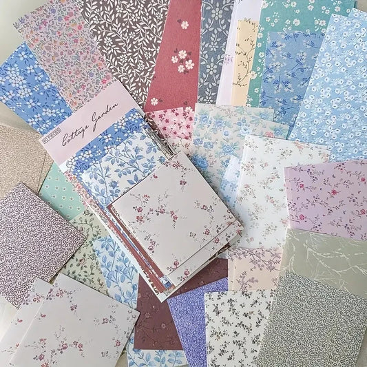 60-teiliges Vintage Collage Papierset für kreatives Scrapbooking DIY