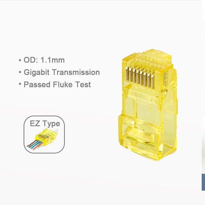 RJ45 Cat6 Pass Through Stecker für stabile und schnelle Netzwerke
