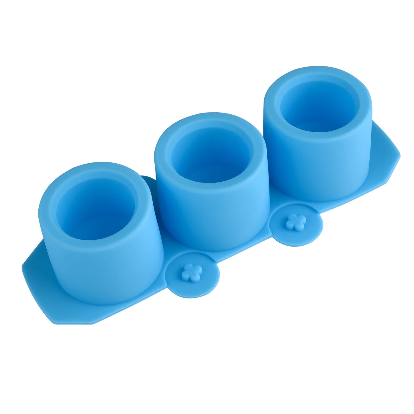 3-Loch Runde Silikonform für Beton Blumentopf DIY Deko Sukkulenten