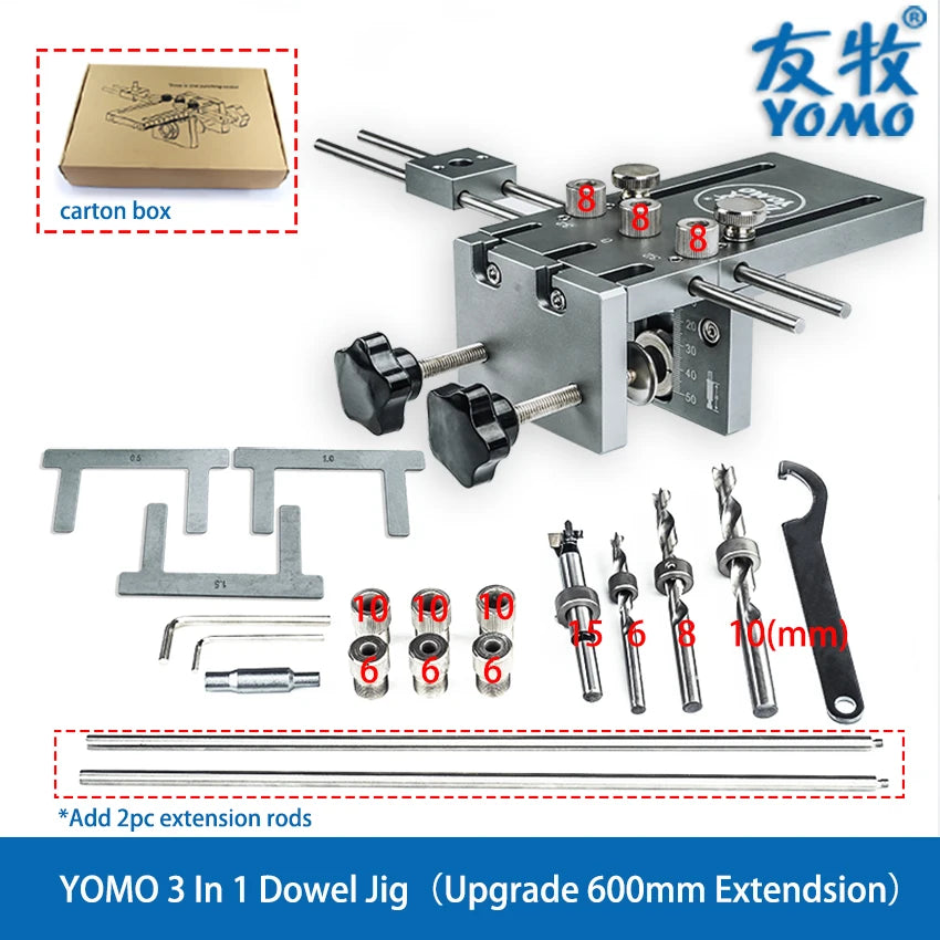 YOMO 3-in-1 Dübelvorrichtung für Möbel - Holzbohrer Locator-Yabubest - Home & More