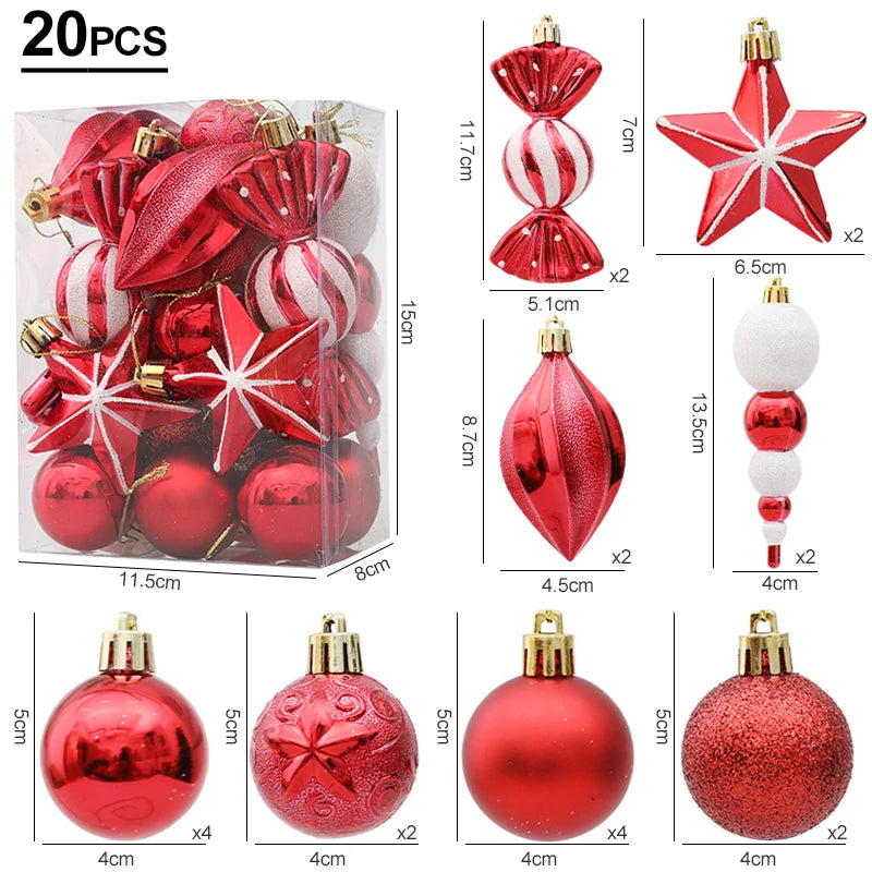 Rote Weihnachtsbaumschmuck Kugeln große hängende Anhänger