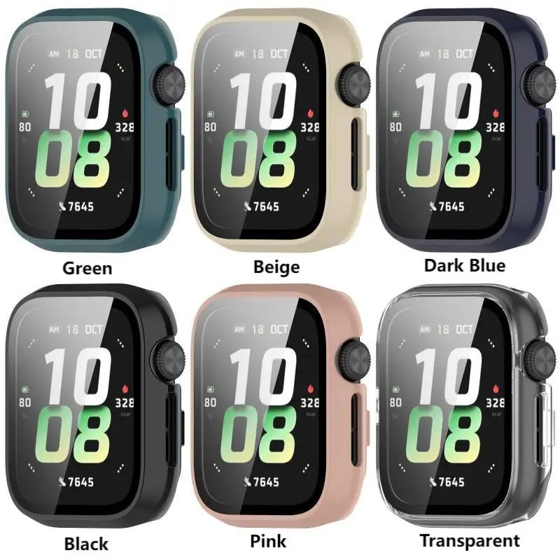 PC und gehärtetes Glas Schutzgehäuse für Smartwatch mit stoßfester Hülle