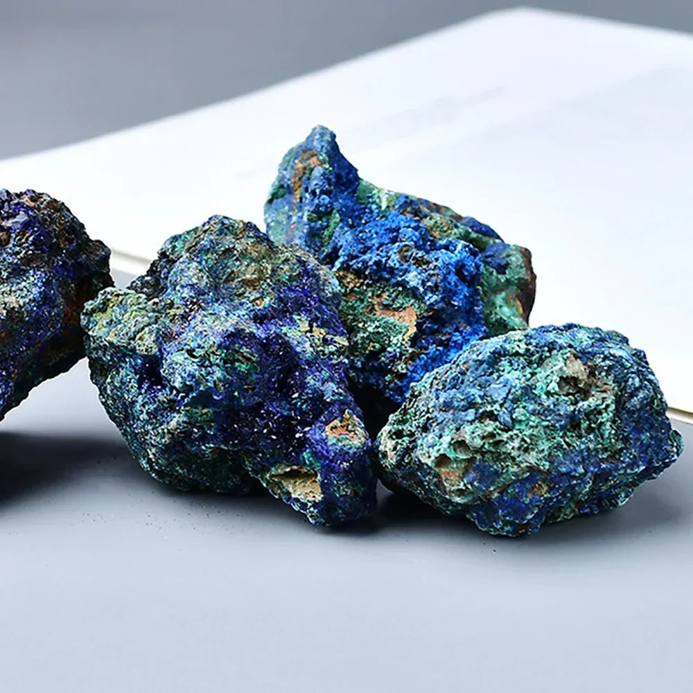 Natürlicher Azurit-Malachit Geode Kristall – Heilstein Deko Sammlerstück