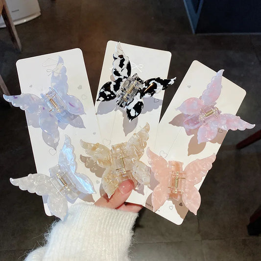 Vintage Acetat Haarspange Schmetterling – Trendiger Haarschmuck