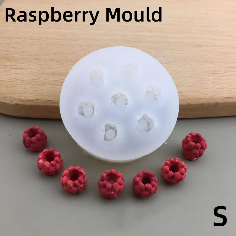 Silikon Backform 3D Blaubeere Himbeere Fondant Form für Kuchen Dekor
