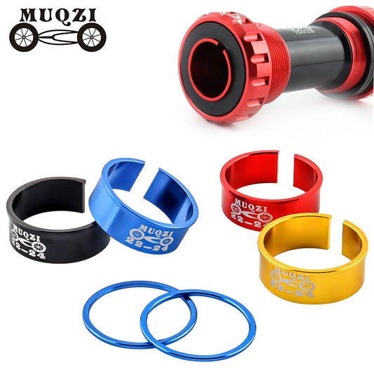 Fahrrad Tretlager Adapter 24mm auf 22mm MTB Rennrad Umwandlung Ring Aluminium