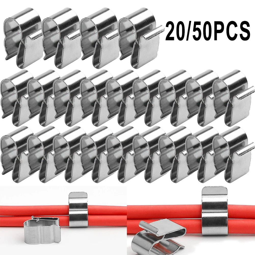 50 oder 20 Stück Solar Panel Drahtclips für 2x6mm Edelstahl Kabel