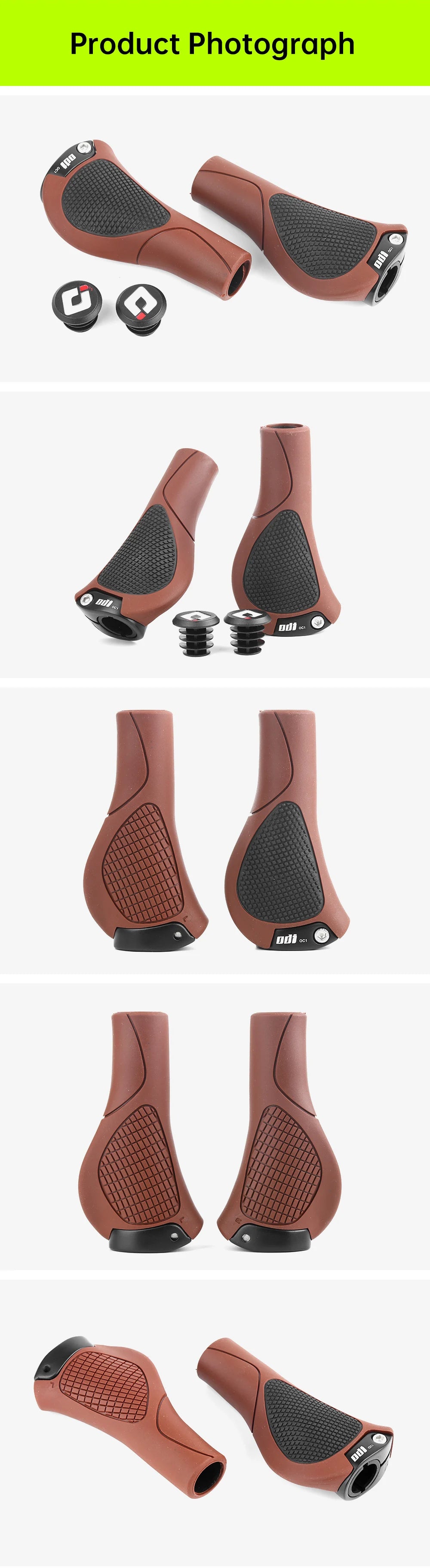 Ergonomische Fahrradgriffe mit rutschfestem Gummi und großem Pad