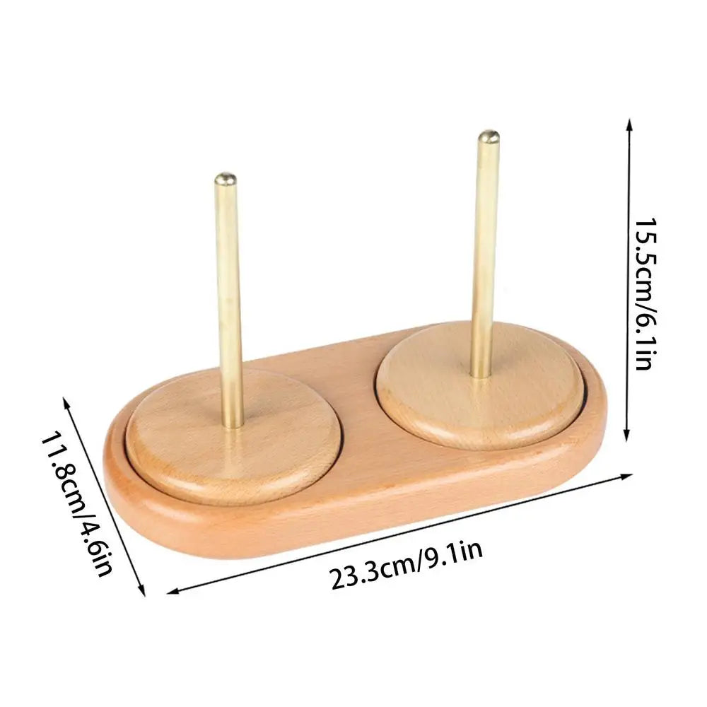 Holzgarnhalter Bambus Spule Wickler für Stricken Häkeln Anfänger