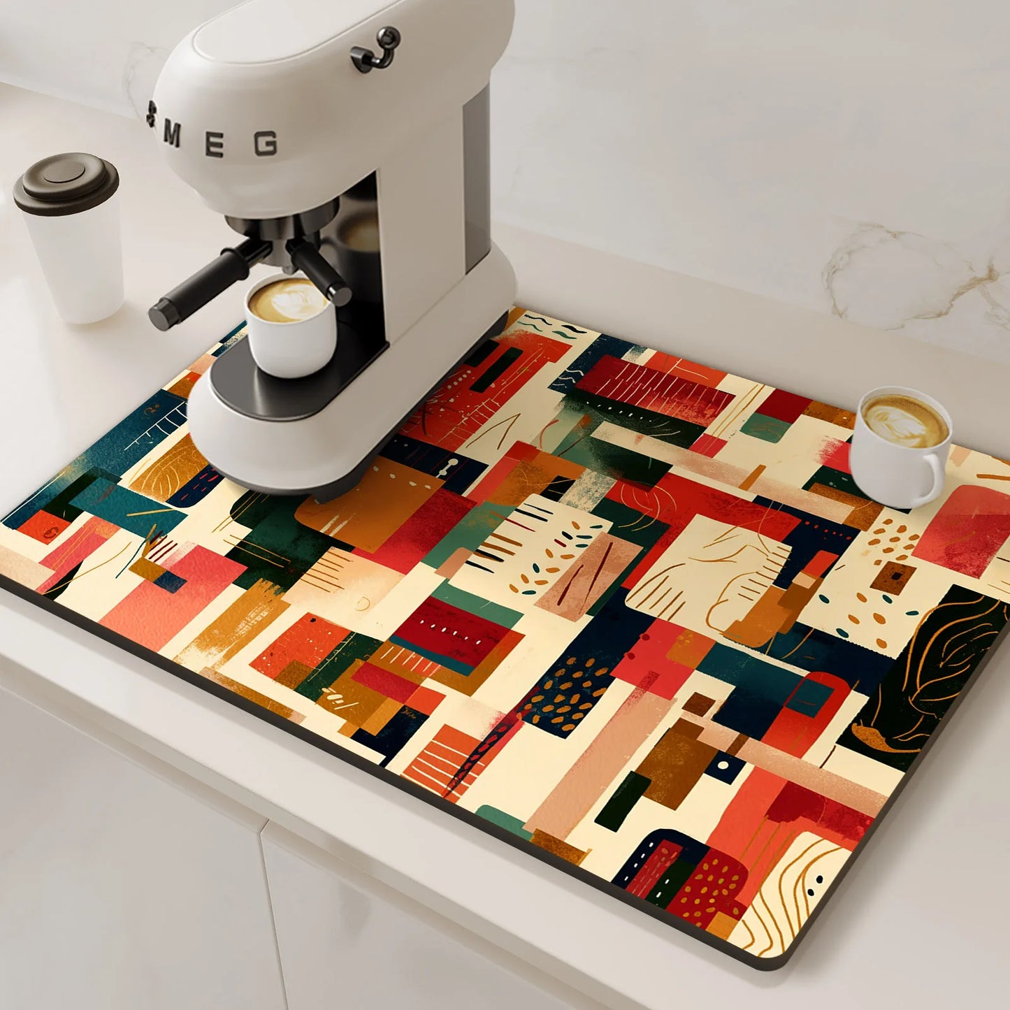 Schnelltrocknende Abtropfmatte aus Kieselalgen Schlamm für die Küche