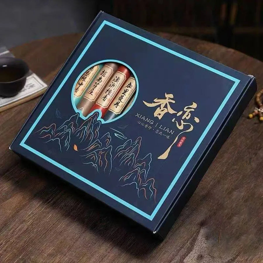 Aromatisches Set mit 400 Holzduftstäbchen in Geschenkbox