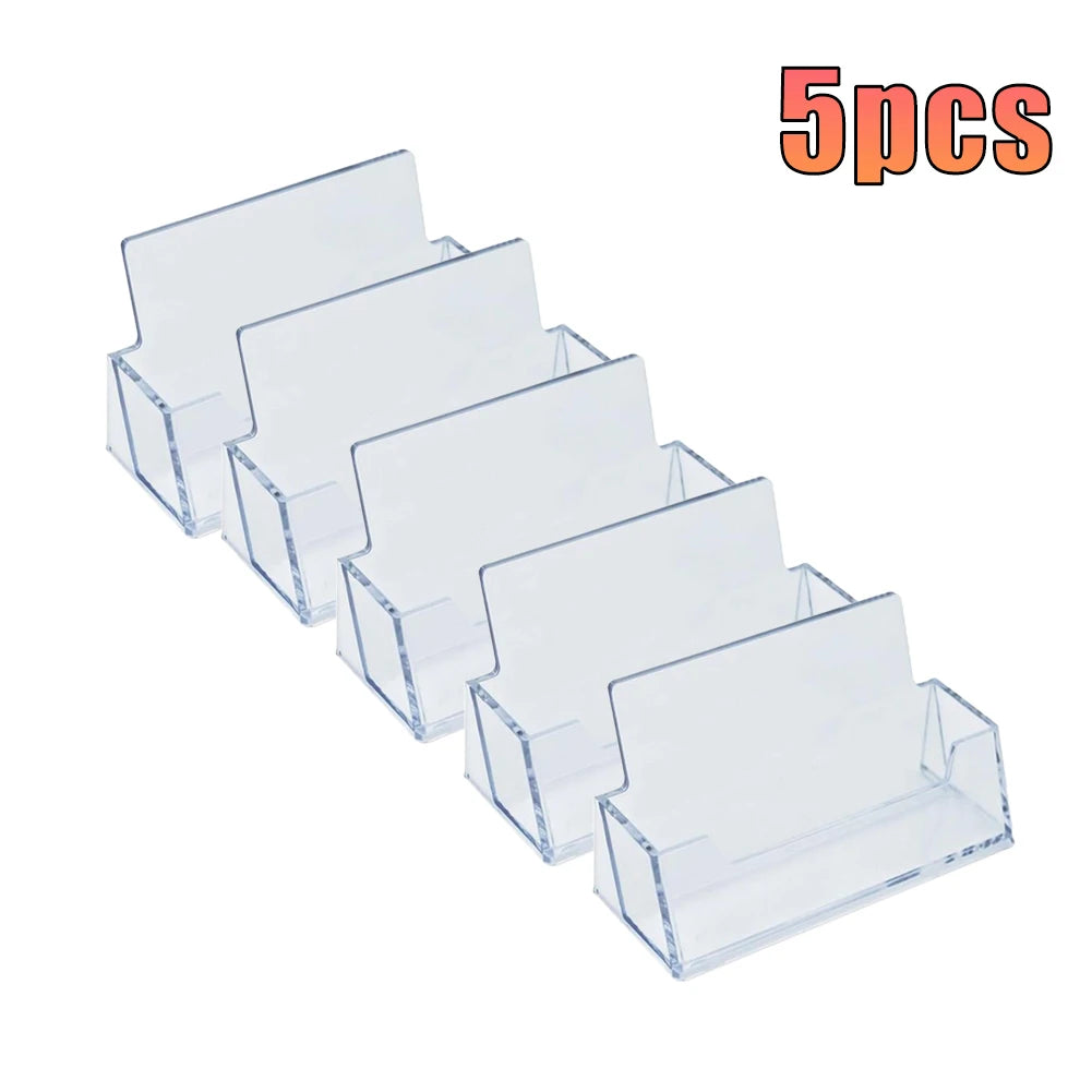 Transparent Visitenkartenhalter Desktop Büro Display Ständer Kunststoff