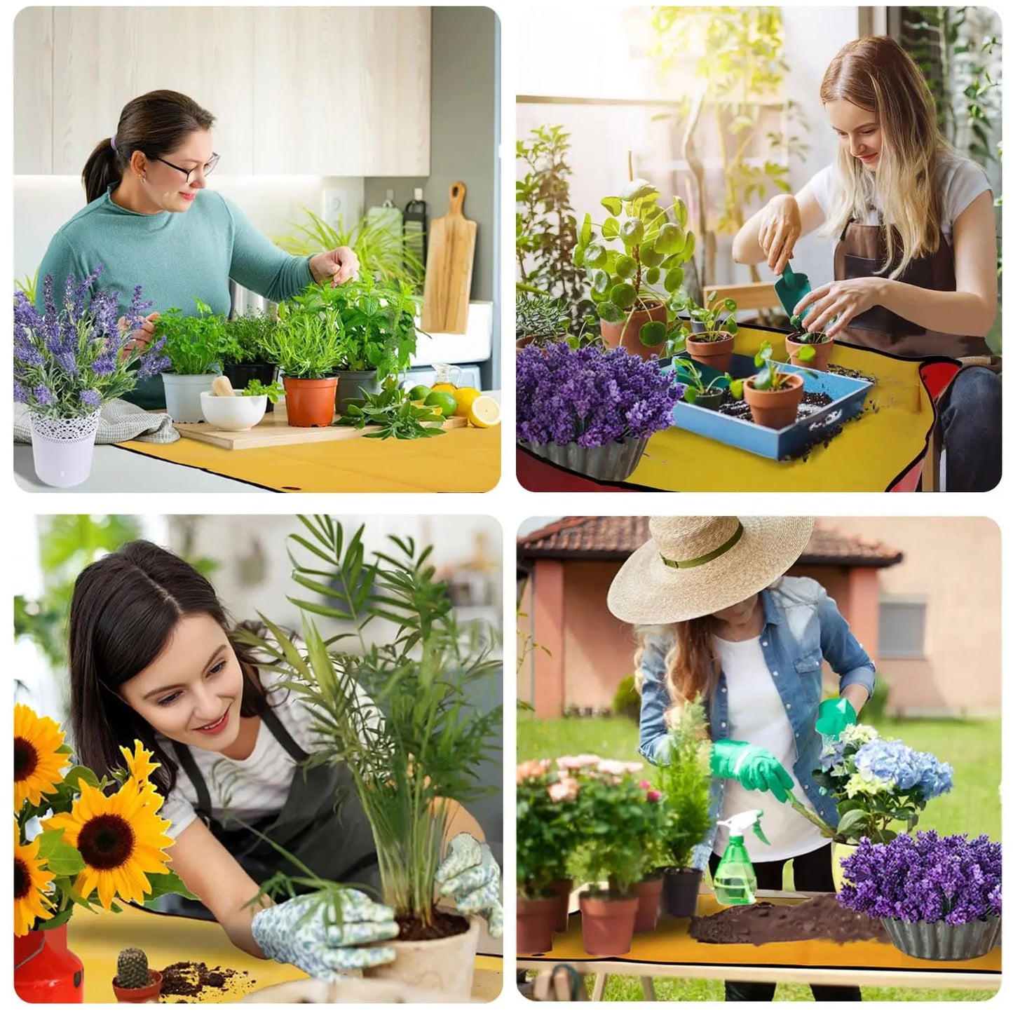 Wasserdichte Pflanzen-Umtopfmatte faltbar für sauberes Gärtnern